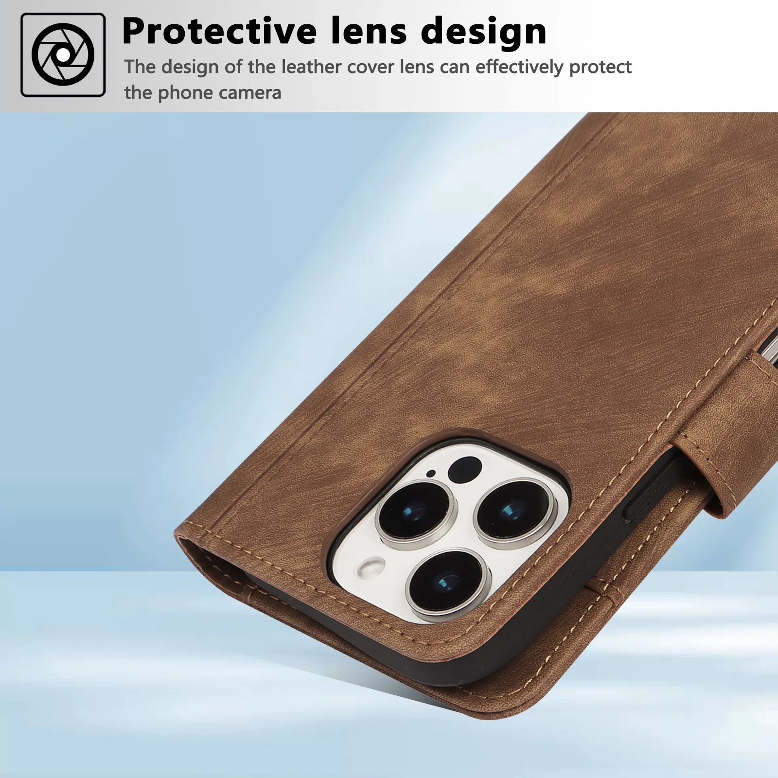 [With Card Slot] Motorola Moto G56 Full-coverage Shockproof Wallet Series Case - Image 14