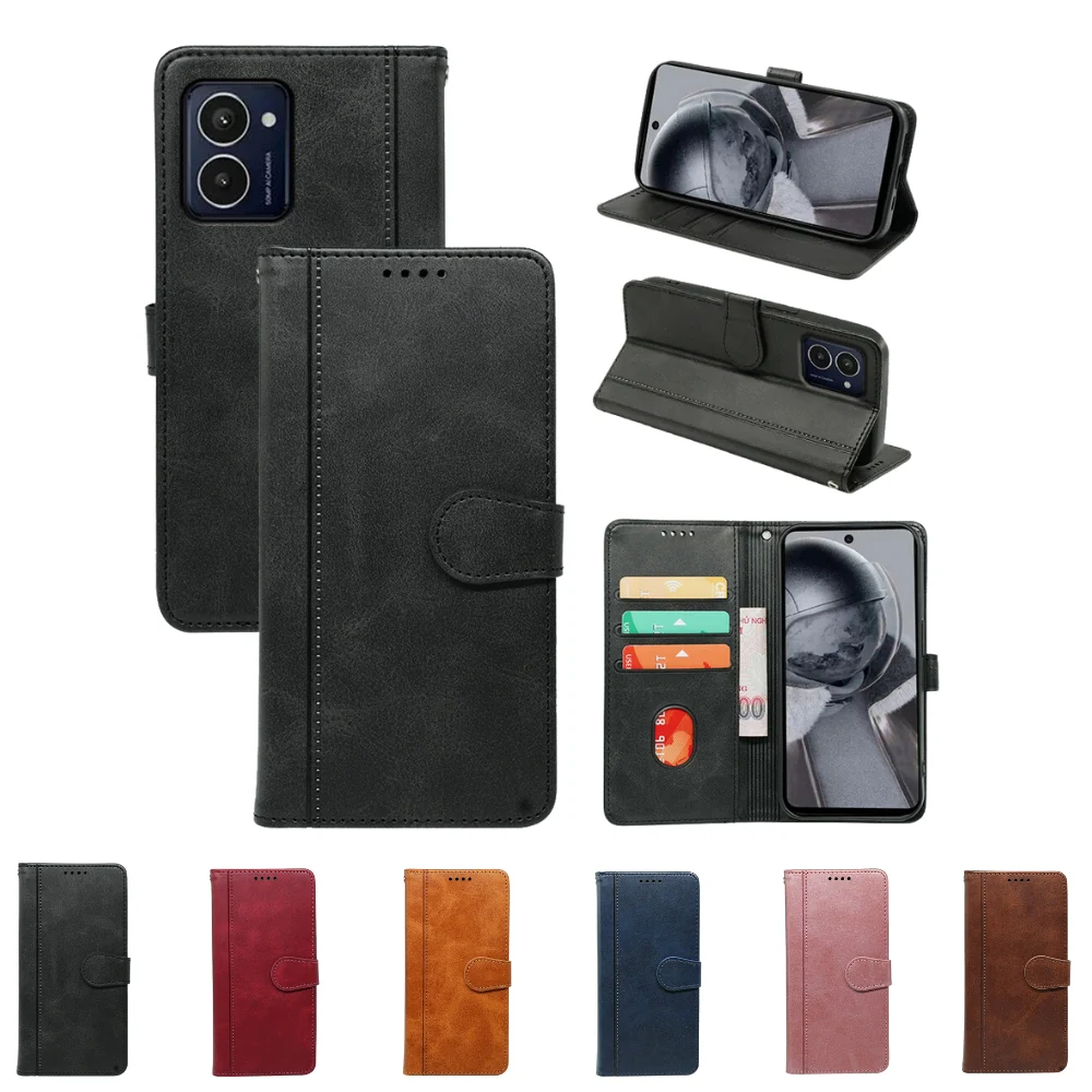 [With Card Slot] Nokia C31 - Magnetic PU Leather Wallet Series Stand Case - Image 2