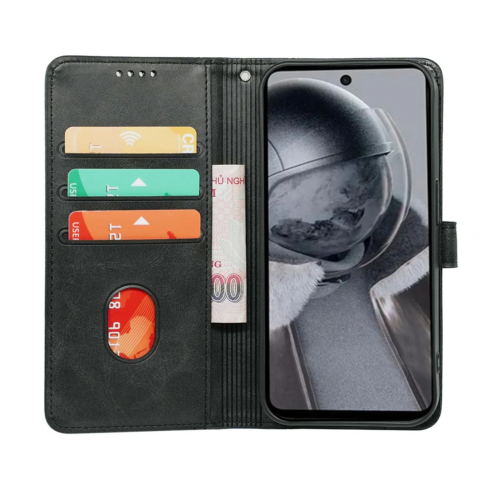 [With Card Slot] Nokia C31 - Magnetic PU Leather Wallet Series Stand Case - Image 3