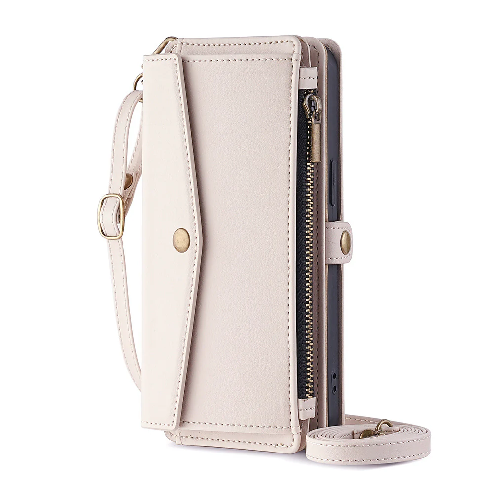 [With Card Slot] Nokia C110 4G - Women Crossbody Wallet Stand Case With Lanyard - Image 4