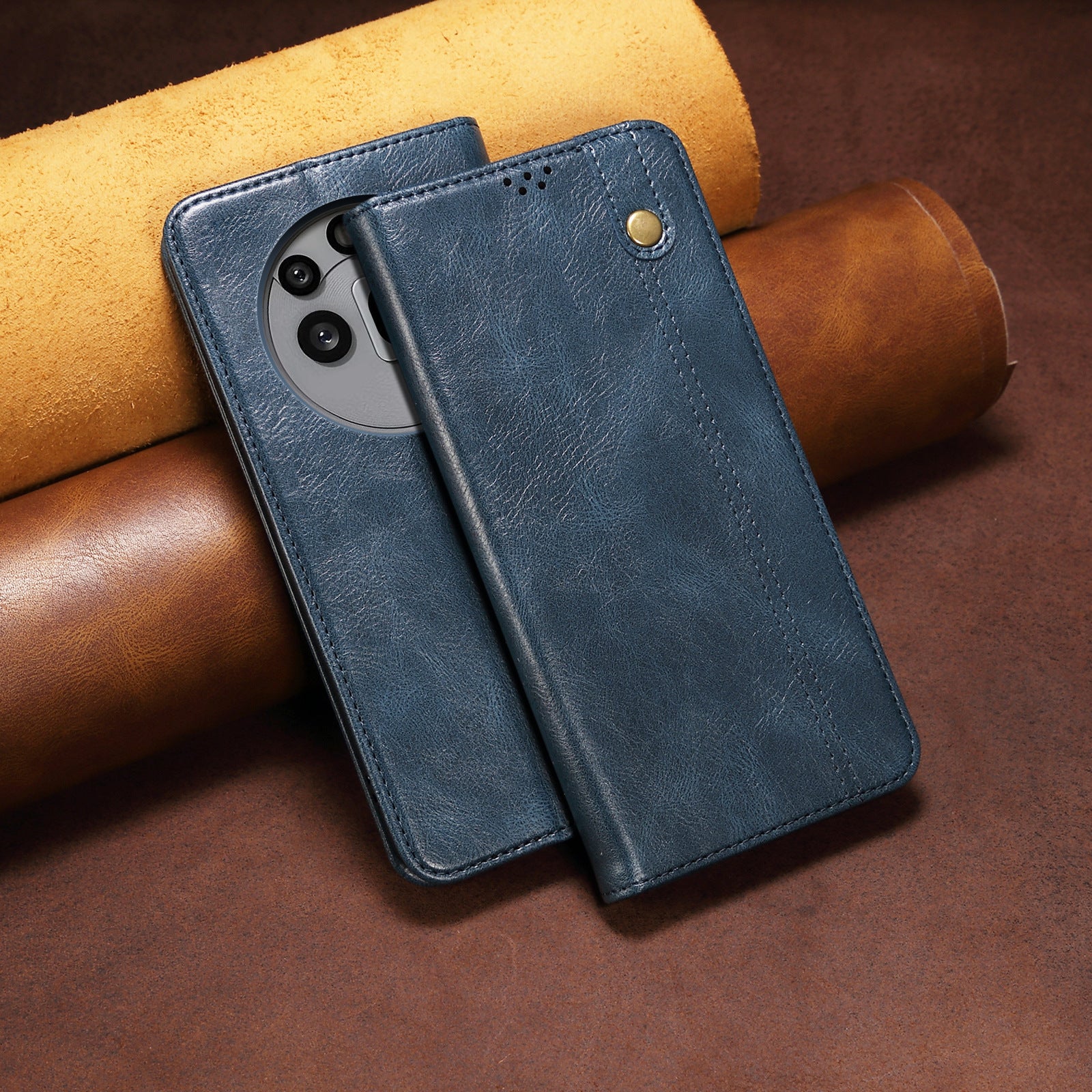 [With Card Slot] Nothing Phone (3a)/Pro Premium PU leather Flip Wallet Stand Cover - Image 3