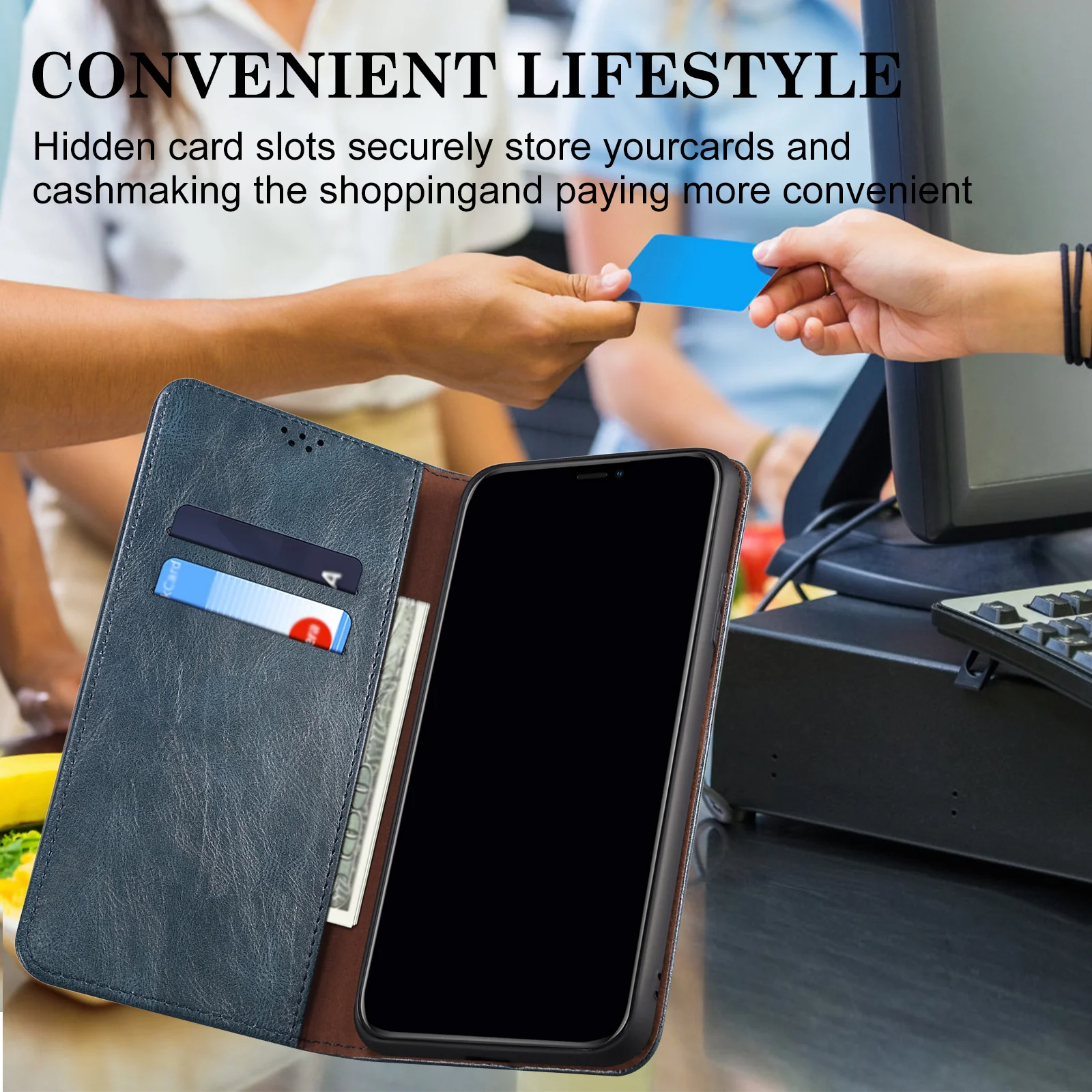 [With Card Slot] Nothing Phone (3a)/Pro Premium PU leather Flip Wallet Stand Cover - Image 9