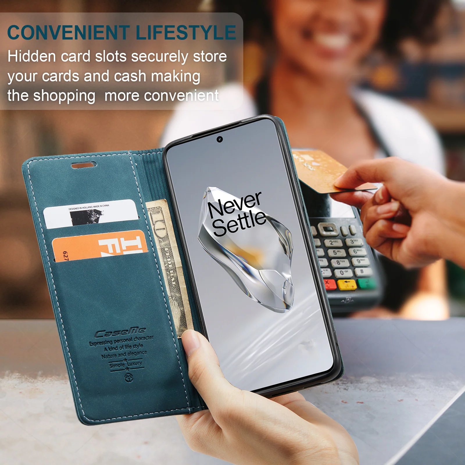 [With Card Slot] OnePlus 11 5G - Business Full-Body Matte Flip Shockproof Case - Image 10