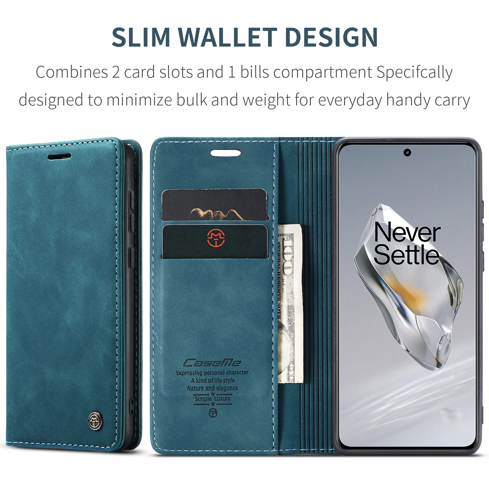 [With Card Slot] OnePlus 11 5G - Business Full-Body Matte Flip Shockproof Case - Image 7