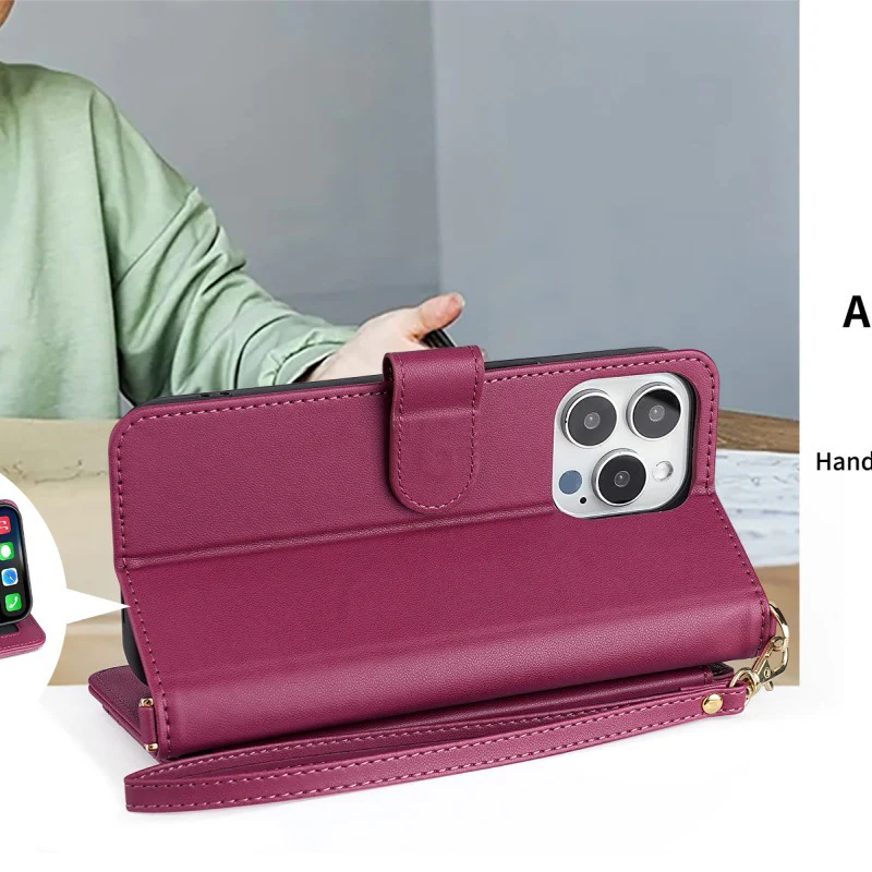 [With Card Slot] OPPO A5 Pro 5G (CPH2695) Multi-functional Leather Wallet Series Case - Image 10