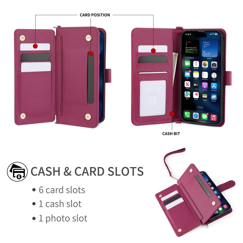 [With Card Slot] OPPO A5 Pro 5G (CPH2695) Multi-functional Leather Wallet Series Case - Image 6