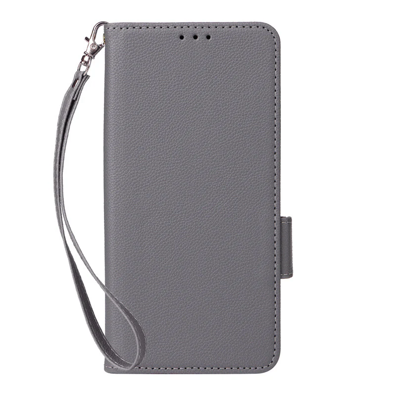 [With Card Slot] OPPO A5 Pro 5G - Premium Lychee-Grain Flip Leather Case With Detachable Wrist Strap - Image 6