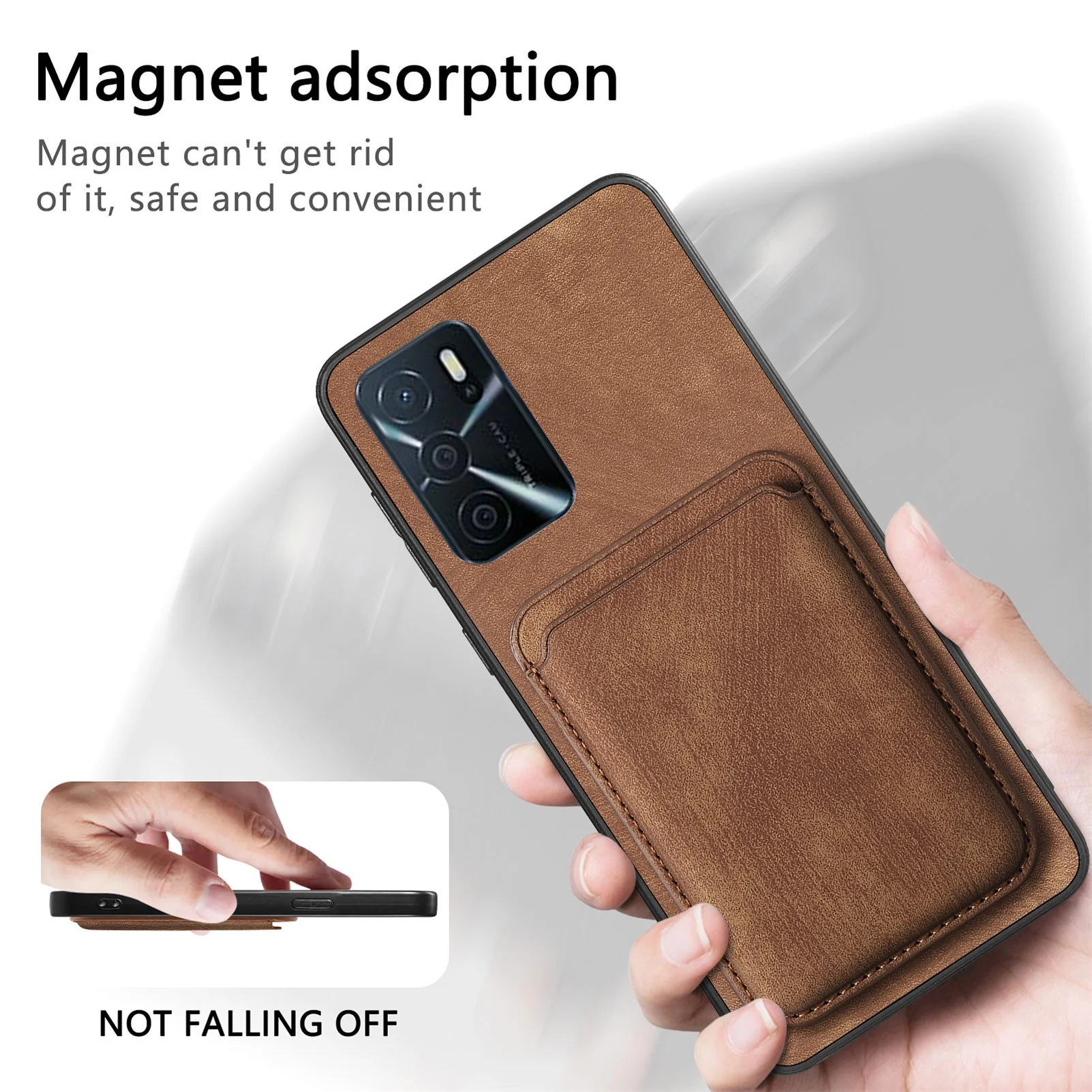 [With Card Slot] OPPO A5 Pro 5G Full-Wrap PU Leather Magnetic Card Holder Phone Case - Image 13