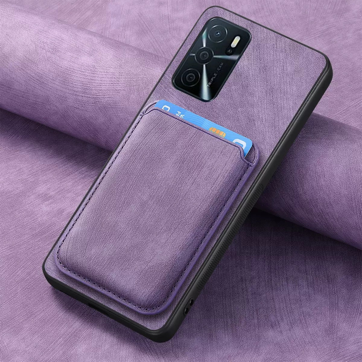 [With Card Slot] OPPO A5 Pro 5G Full-Wrap PU Leather Magnetic Card Holder Phone Case - Image 3