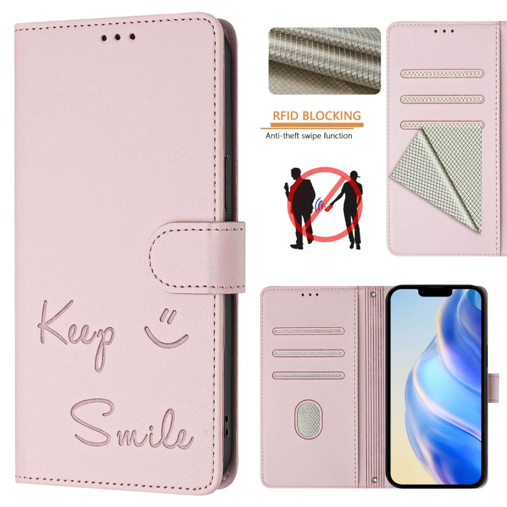 [With Card Slot] OPPO A80 5G/K12X 5G/A3 PRO 5G  - Fashion Smile PU Leather Wallet Series Stand Case With Lanyard - Image 19