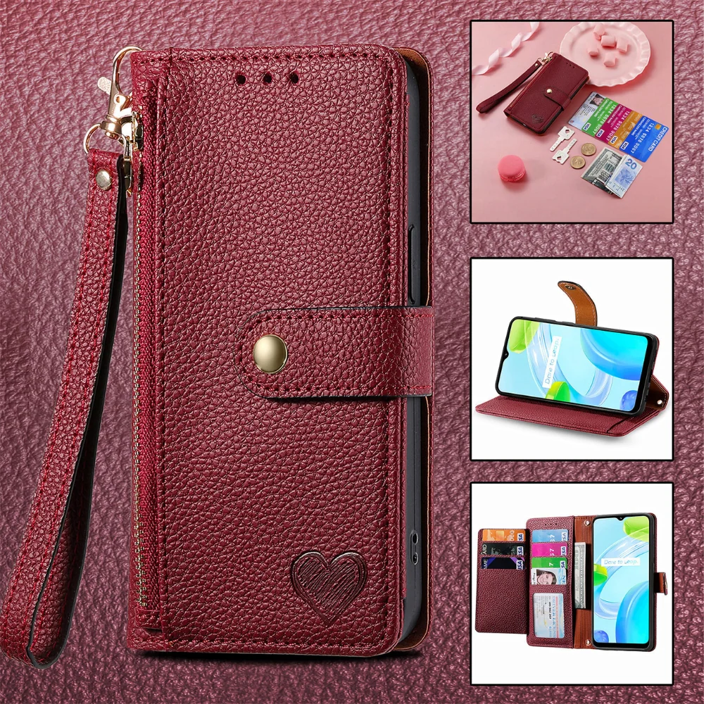 [With Card Slot] OPPO Reno12/Pro - PU leather Crossbody Wallet Style Shockproof Phone Case - Image 3