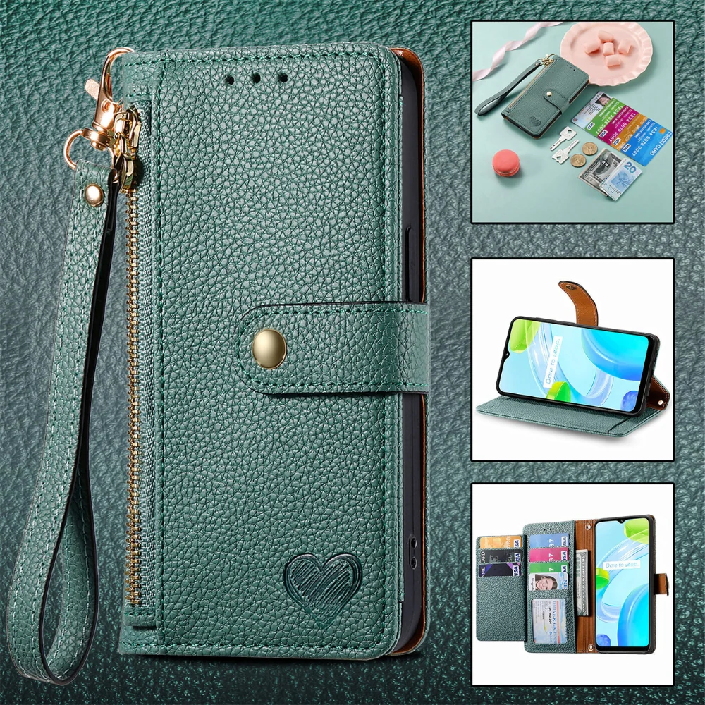 [With Card Slot] OPPO Reno12/Pro - PU leather Crossbody Wallet Style Shockproof Phone Case - Image 5
