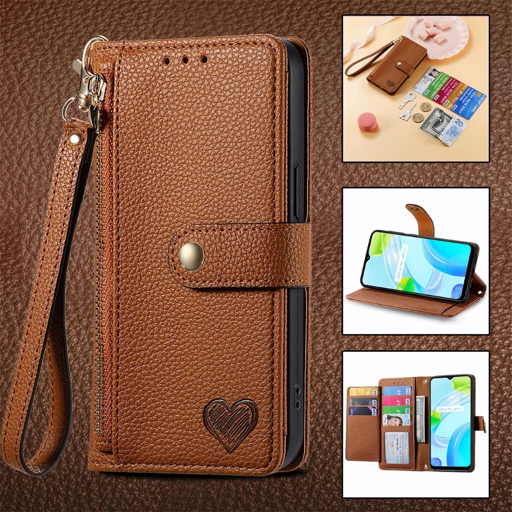 [With Card Slot] OPPO Reno12/Pro - PU leather Crossbody Wallet Style Shockproof Phone Case - Image 6