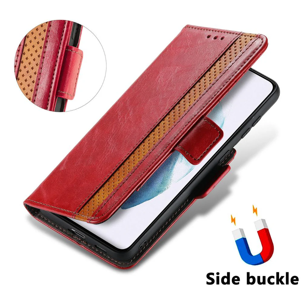 [With Card Slot] Samsung Galaxy S21/Plus/Ultra/FE - Drop Proof PU Leather Wallet Series Stand Case - Image 7