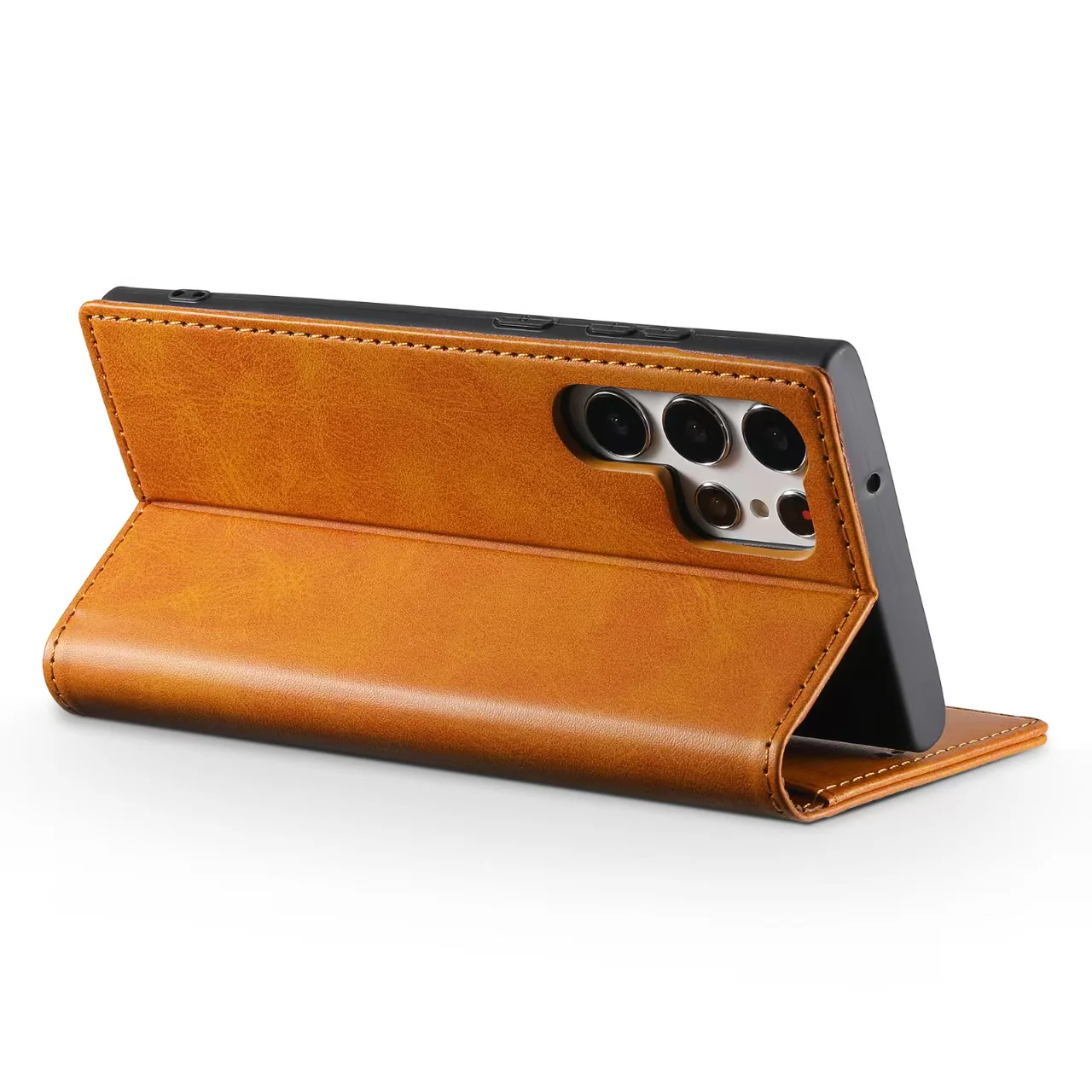 [With Card Slot] Samsung Galaxy S23/Plus/Ultra Premium Leather Flip Shockproof Wallet Series Case - Image 6