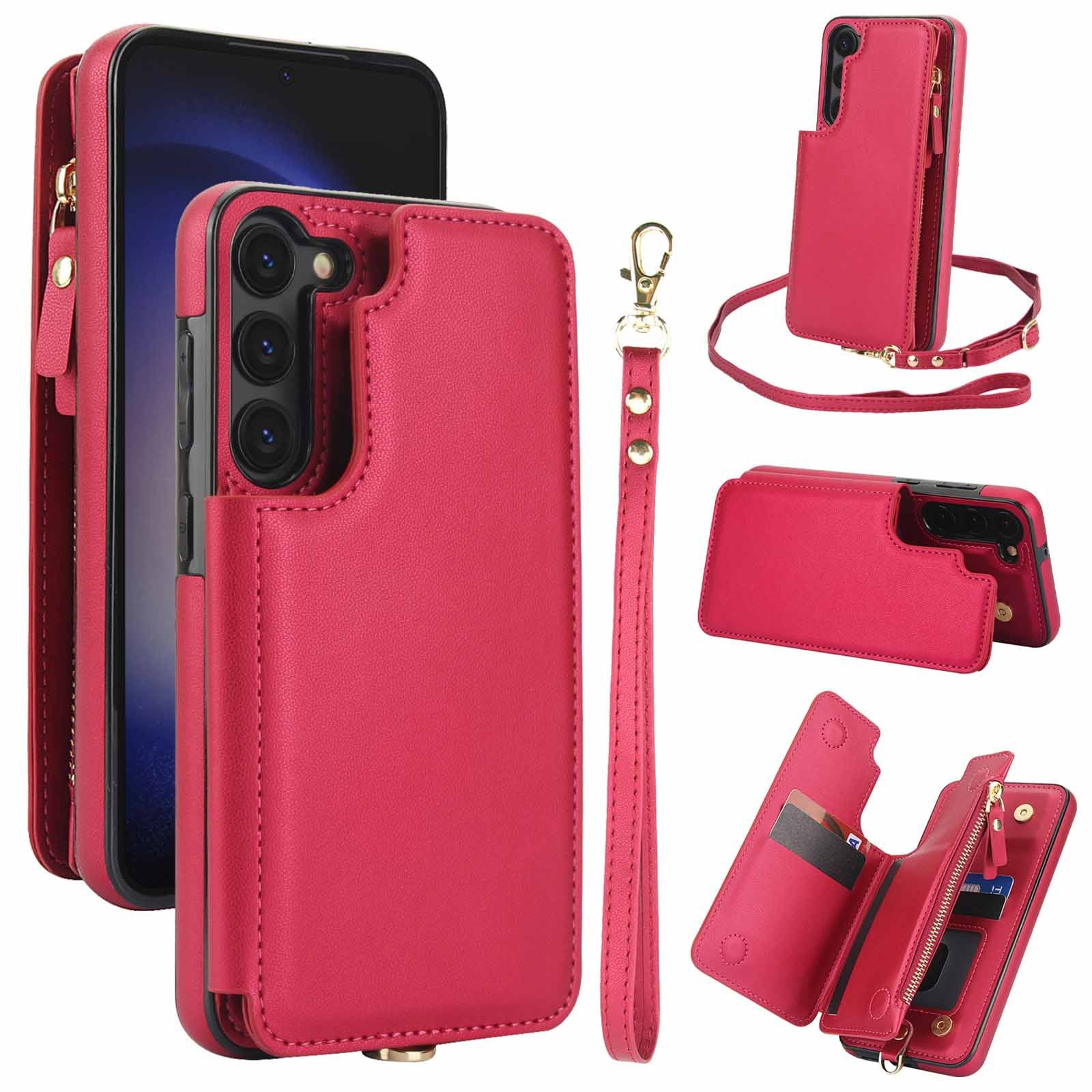 [With Card Slot] Samsung Galaxy A16 (SM-A165/SM-A166) - PU Leather RFID Blocking Wallet Series Stand Case With Long + Short Lanyard - Image 5