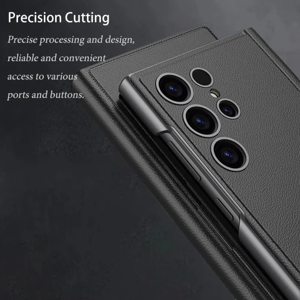 [With Card Slot] Samsung Galaxy S24 Ultra(SM-S928) - Folding Stand Card Holder Phone Case - Image 6