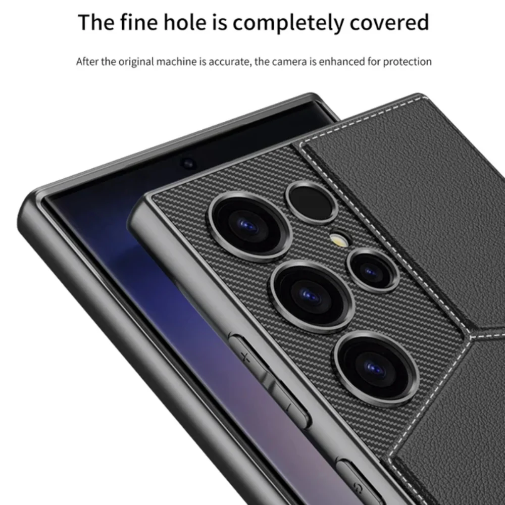 [With Card Slot] Samsung Galaxy S24 Ultra(SM-S928) - PU Leather Magnetic Adsorption Wireless Charging Cover - Image 10
