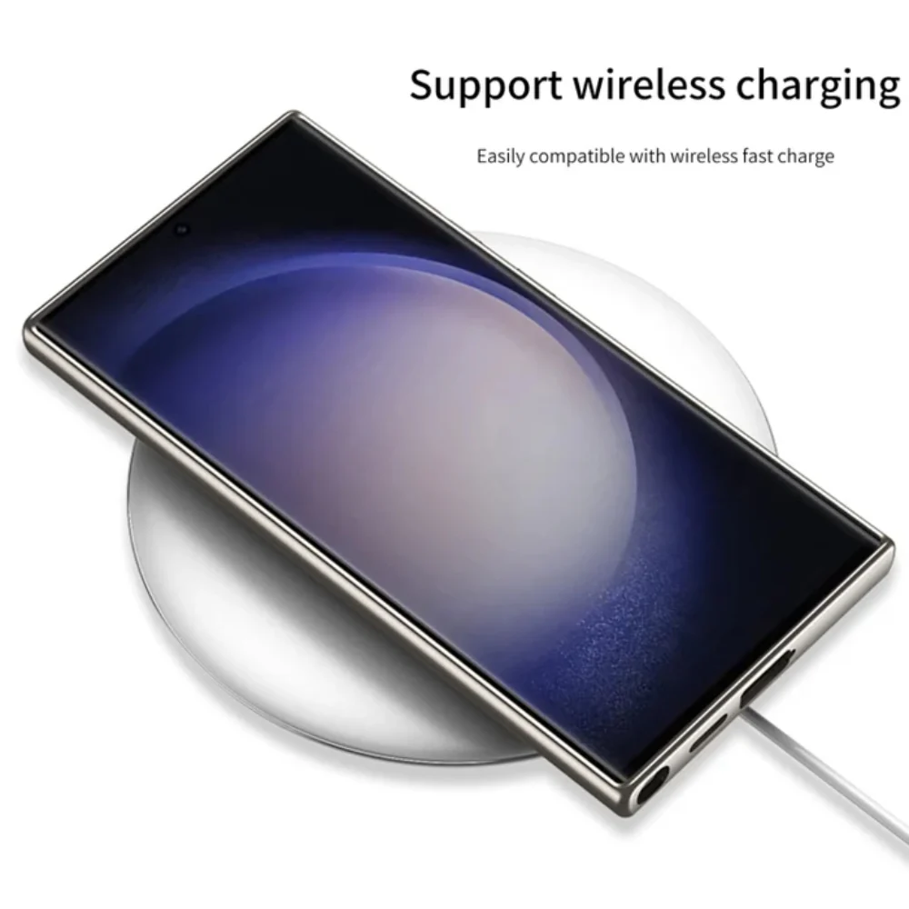 [With Card Slot] Samsung Galaxy S24 Ultra(SM-S928) - PU Leather Magnetic Adsorption Wireless Charging Cover - Image 11