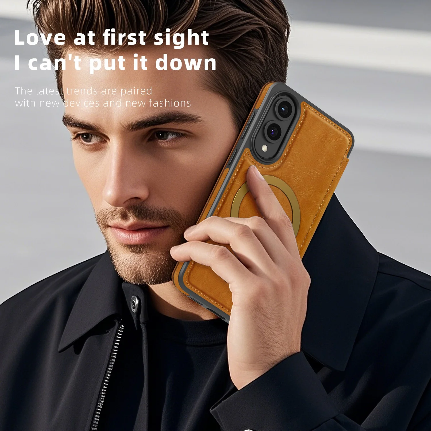 [With Card Slot] Samsung Galaxy S25 Edge (SM-S937) - Business Leather Flip Magnetic Case - Image 13