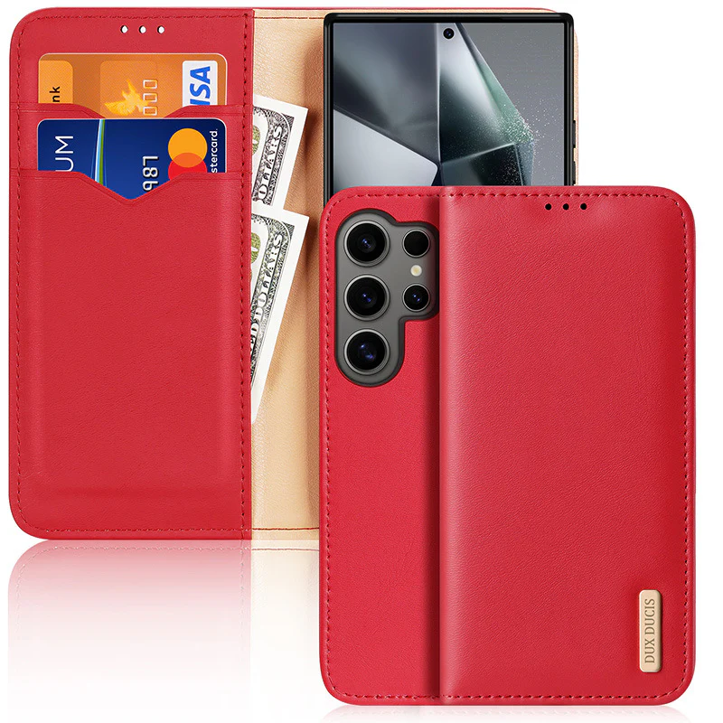 [With Card Slot] Samsung Galaxy S25 Edge (SM-S937) Multi-functional Genuine Leather Flip Cover Case - Image 2