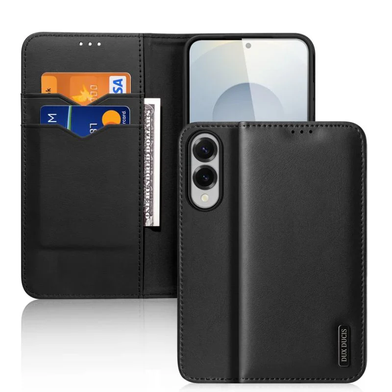 [With Card Slot] Samsung Galaxy S25 Edge (SM-S937) Multi-functional Genuine Leather Flip Cover Case - Image 3