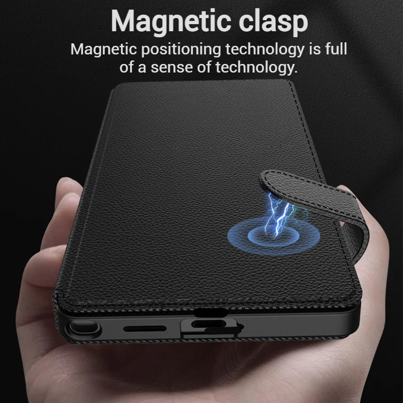 [With Card Slot] Samsung Galaxy S25/Ultra/Plus Business Wallet Shockproof Leather Case - Image 11