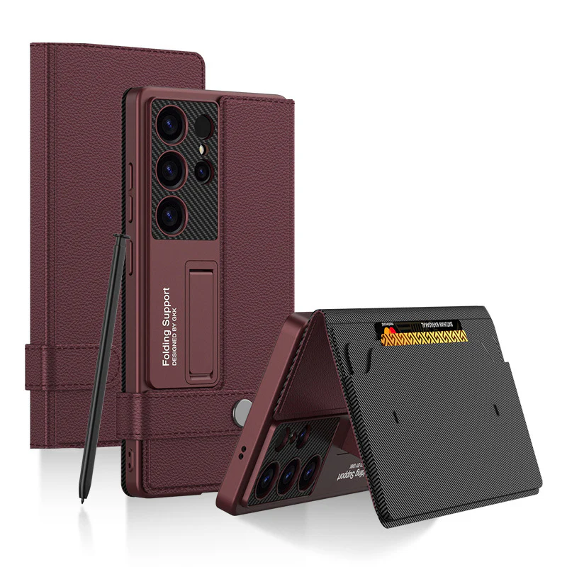 [With Card Slot] Samsung Galaxy S25/Ultra/Plus Business Wallet Shockproof Leather Case - Image 3