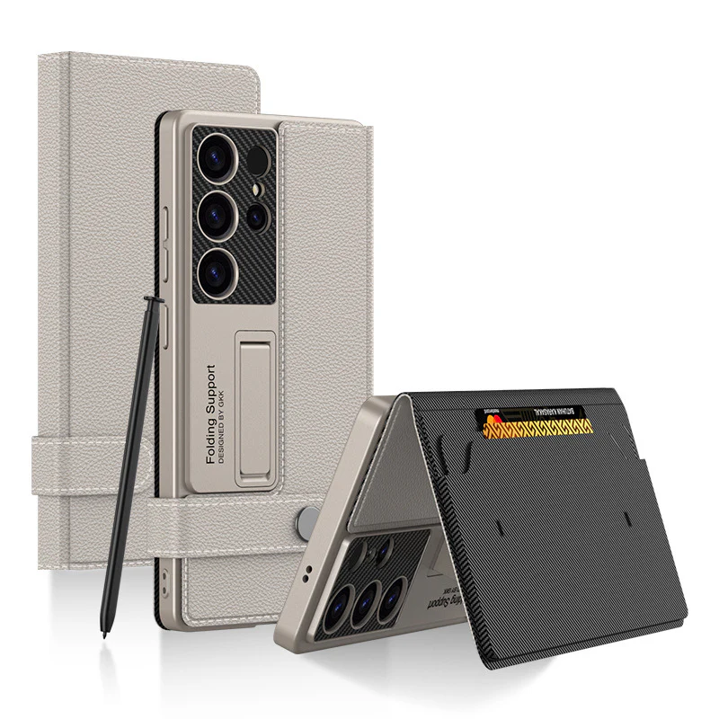 [With Card Slot] Samsung Galaxy S25/Ultra/Plus Business Wallet Shockproof Leather Case - Image 4