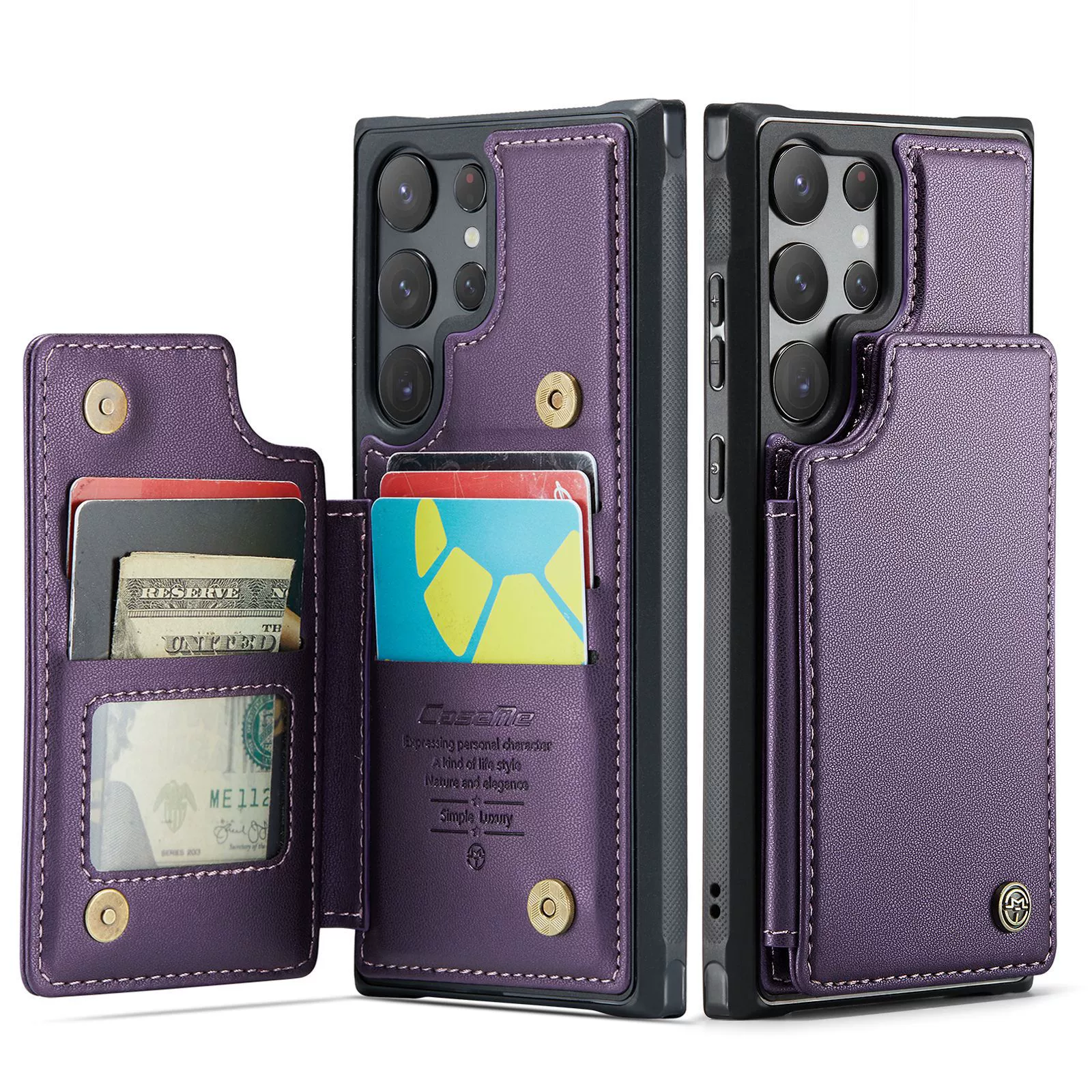 [With Card Slot] Samsung Galaxy S26/Plus/Ultra - RFID Flip Premium Leather Wallet Series Case - Image 10