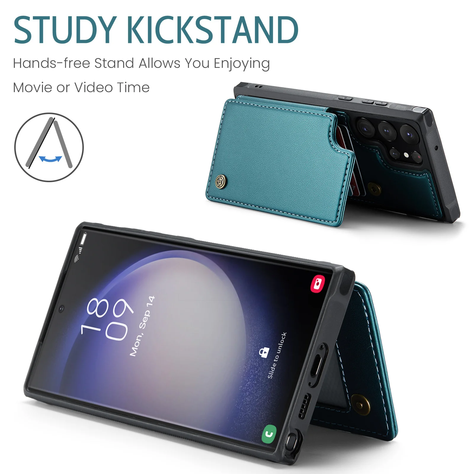[With Card Slot] Samsung Galaxy S26/Plus/Ultra - RFID Flip Premium Leather Wallet Series Case - Image 4