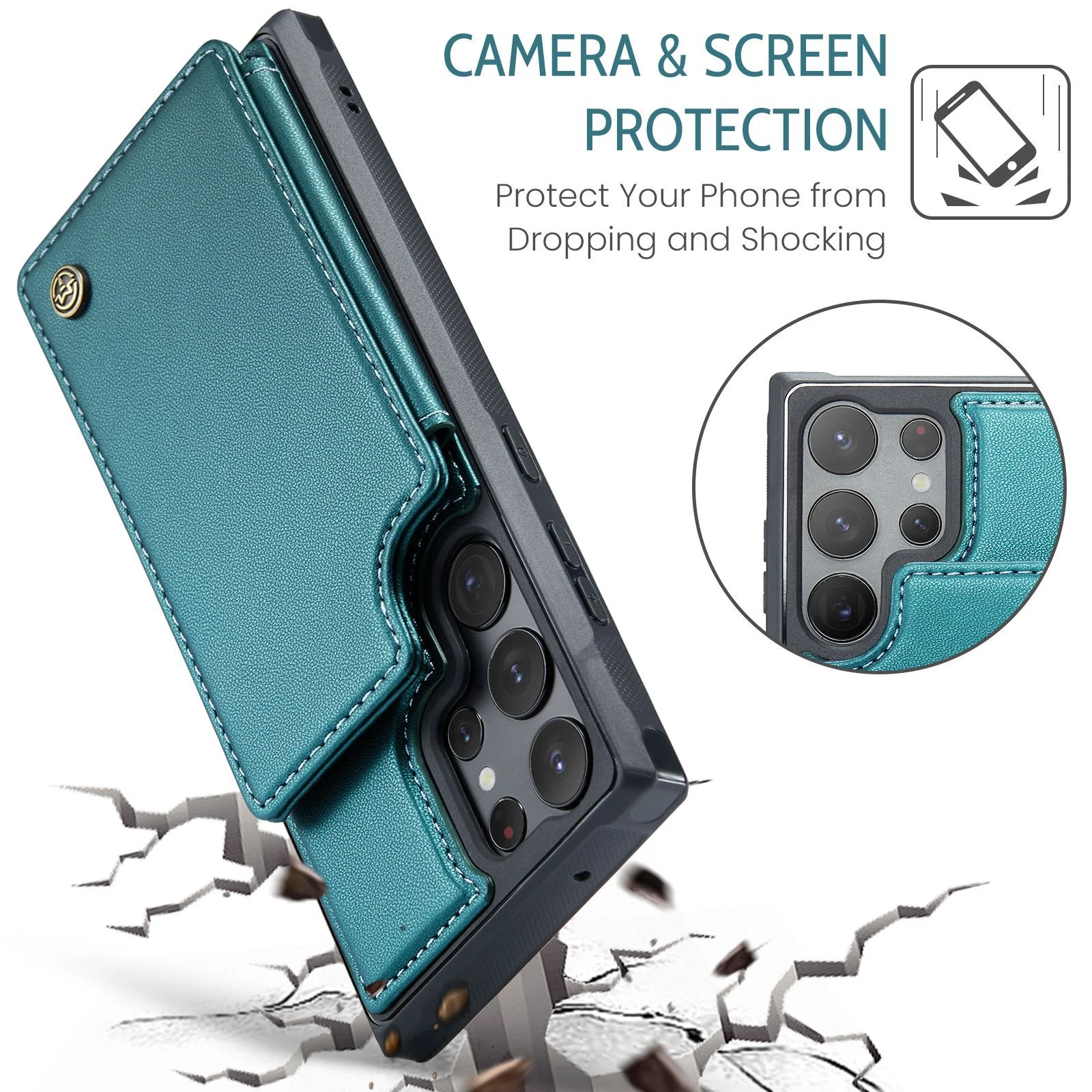 [With Card Slot] Samsung Galaxy S26/Plus/Ultra - RFID Flip Premium Leather Wallet Series Case - Image 5