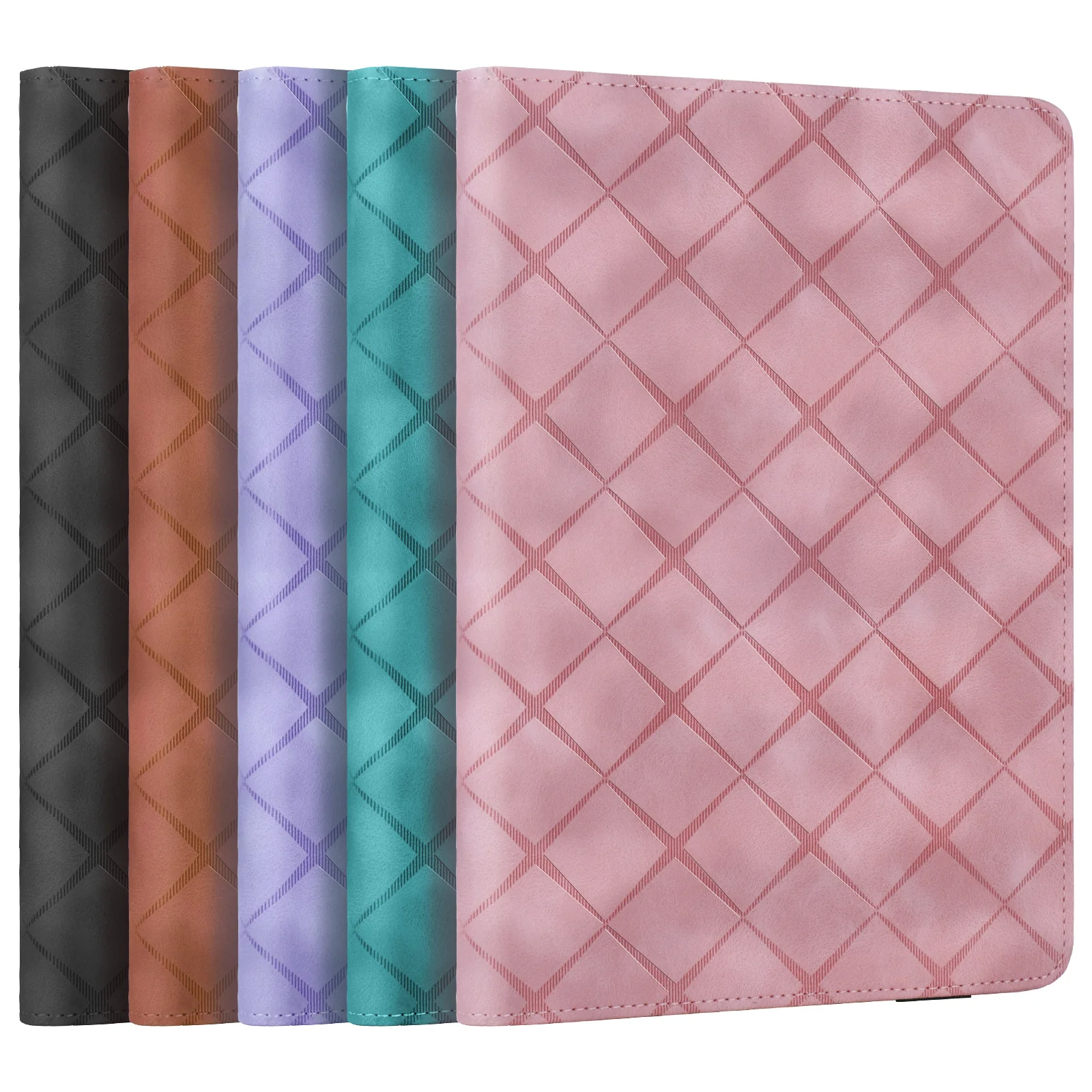 [With Card Slot] Samsung Galaxy Tab S10 FE Plus (2025) 13.1" - Diamond Pattern Leather Shockproof Case - Image 14