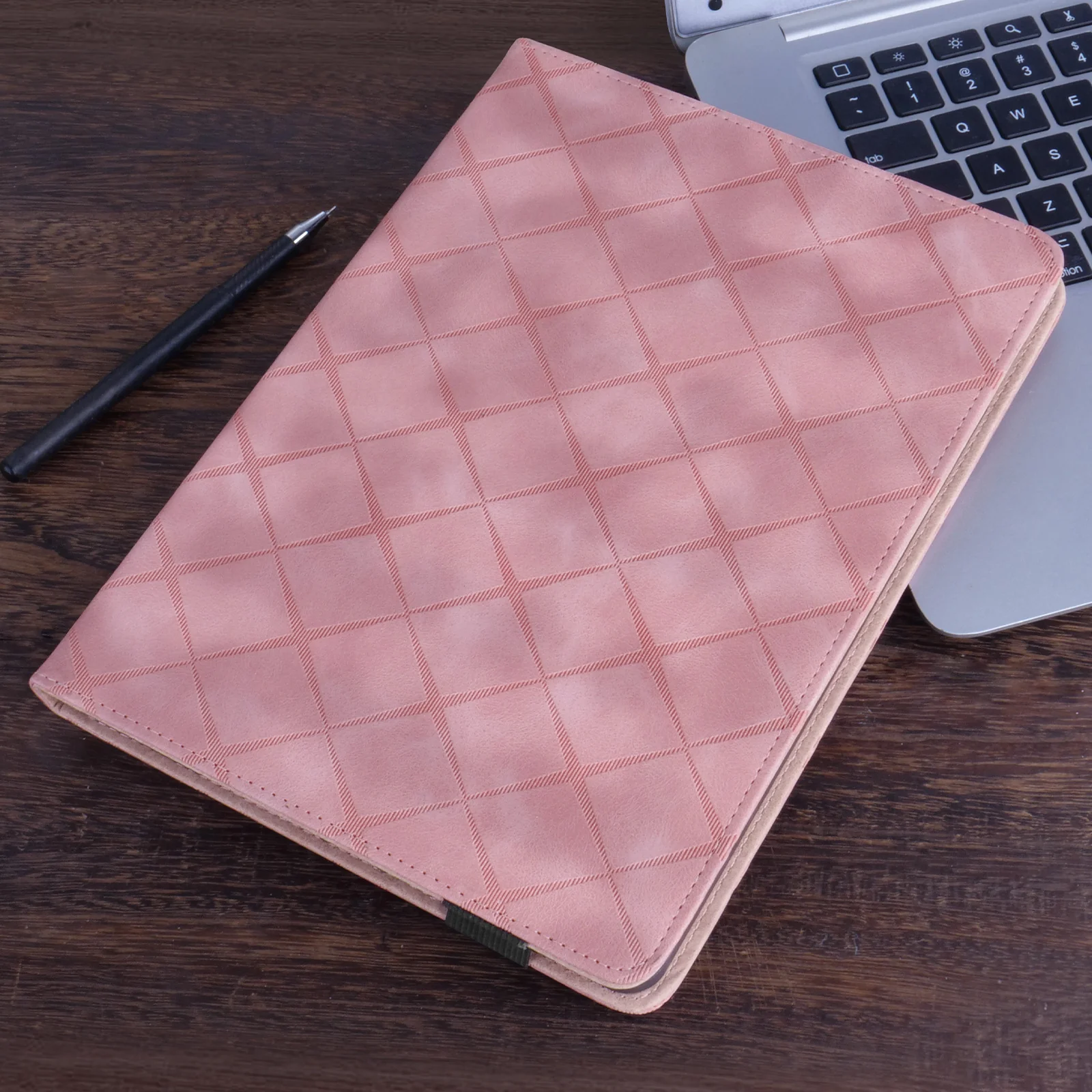 [With Card Slot] Samsung Galaxy Tab S10 FE Plus (2025) 13.1" - Diamond Pattern Leather Shockproof Case - Image 6