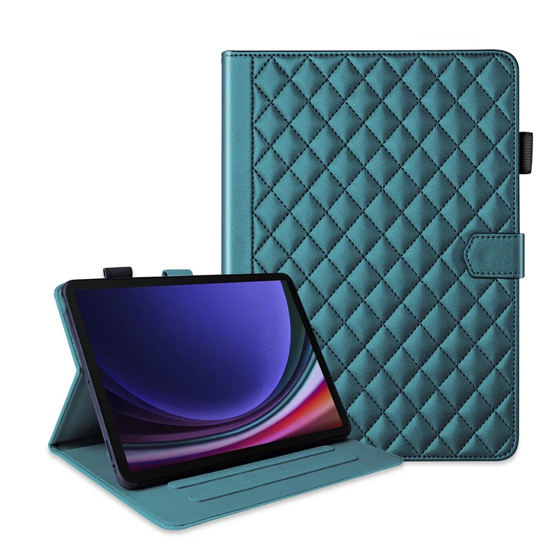 [With Card Slot] Samsung Galaxy Tab S9 Plus/S9 FE Plus 12.4" - Soft Leather Flip Cover With Clasp Case - Image 10