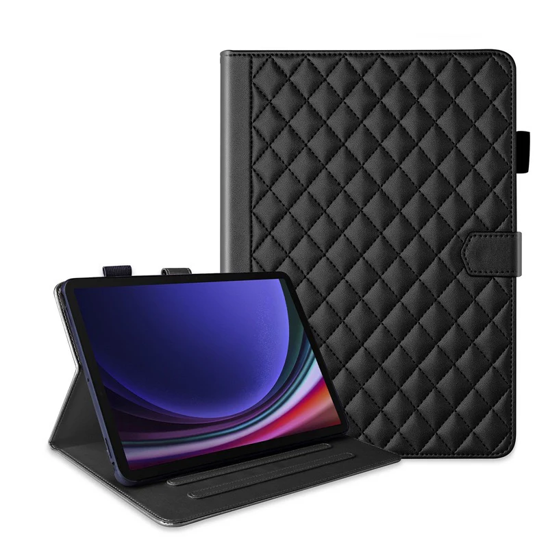 [With Card Slot] Samsung Galaxy Tab S9 Plus/S9 FE Plus 12.4" - Soft Leather Flip Cover With Clasp Case - Image 8