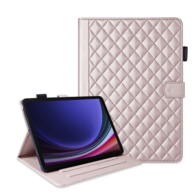 [With Card Slot] Samsung Galaxy Tab S9 Plus/S9 FE Plus 12.4" - Soft Leather Flip Cover With Clasp Case - Image 9