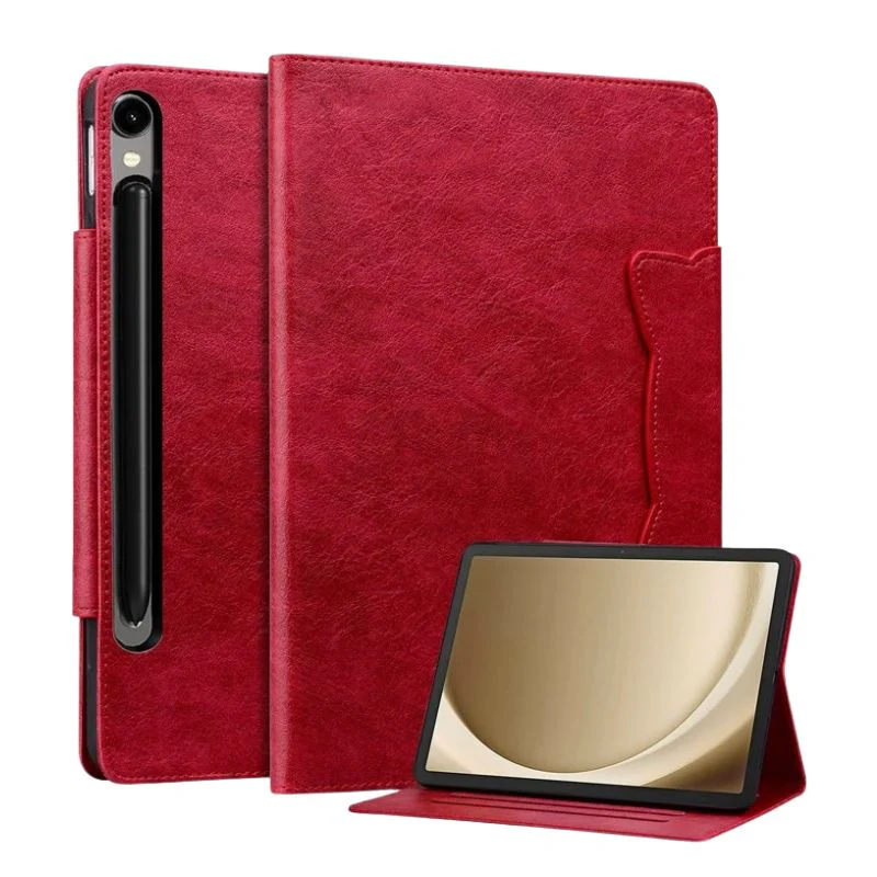 [With Card Slot] Samsung Galaxy Tab A11 & A11 Plus (2025) - Business Full Covered PU Leather Flip Case With Magnetic Clasp - Image 3