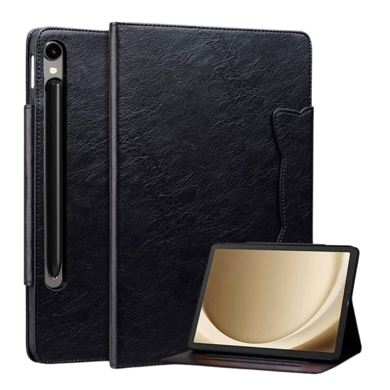 [With Card Slot] Samsung Galaxy Tab A11 & A11 Plus (2025) - Business Full Covered PU Leather Flip Case With Magnetic Clasp - Image 4