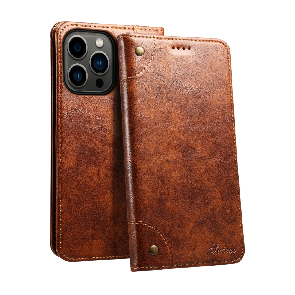 [With Card Slot] Apple iPhone 16e/16/Plus/Pro/Max - PU Leather Flip Wallet Stand Series Case