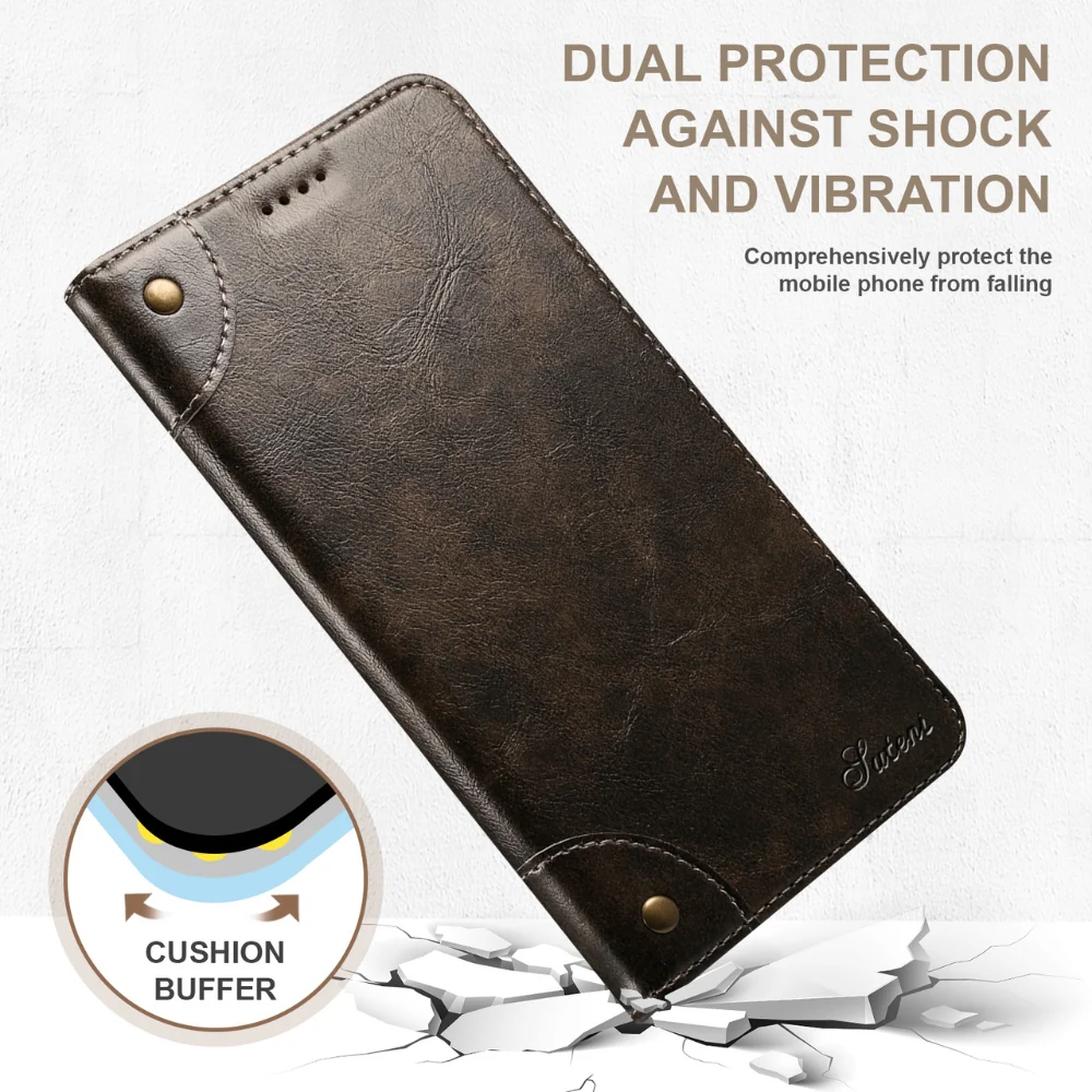 [With Card Slot] Apple iPhone 16e/16/Plus/Pro/Max - PU Leather Flip Wallet Stand Series Case - Image 11