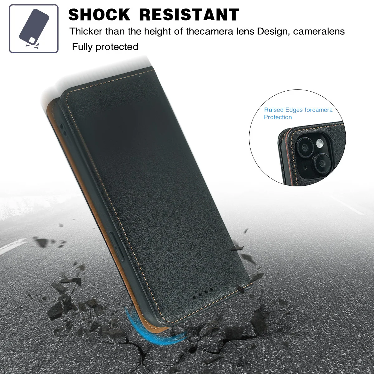 [With Card Slot] Vivo Y18 & Y18e 4G - Business PU Leather Flip Cover Shockproof Case - Image 11