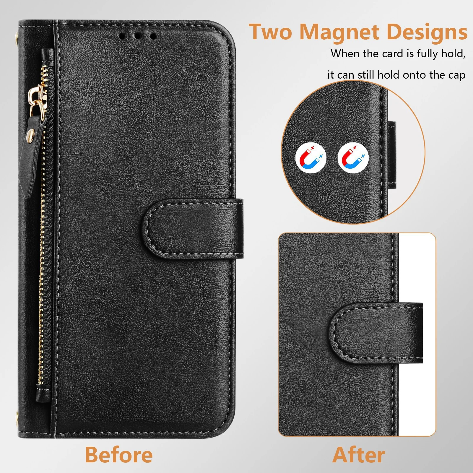 [With Card Slot] VIVO Y72 5G - Multi Functional Leather Magnetic Closure Filp Wallet Case - Image 11