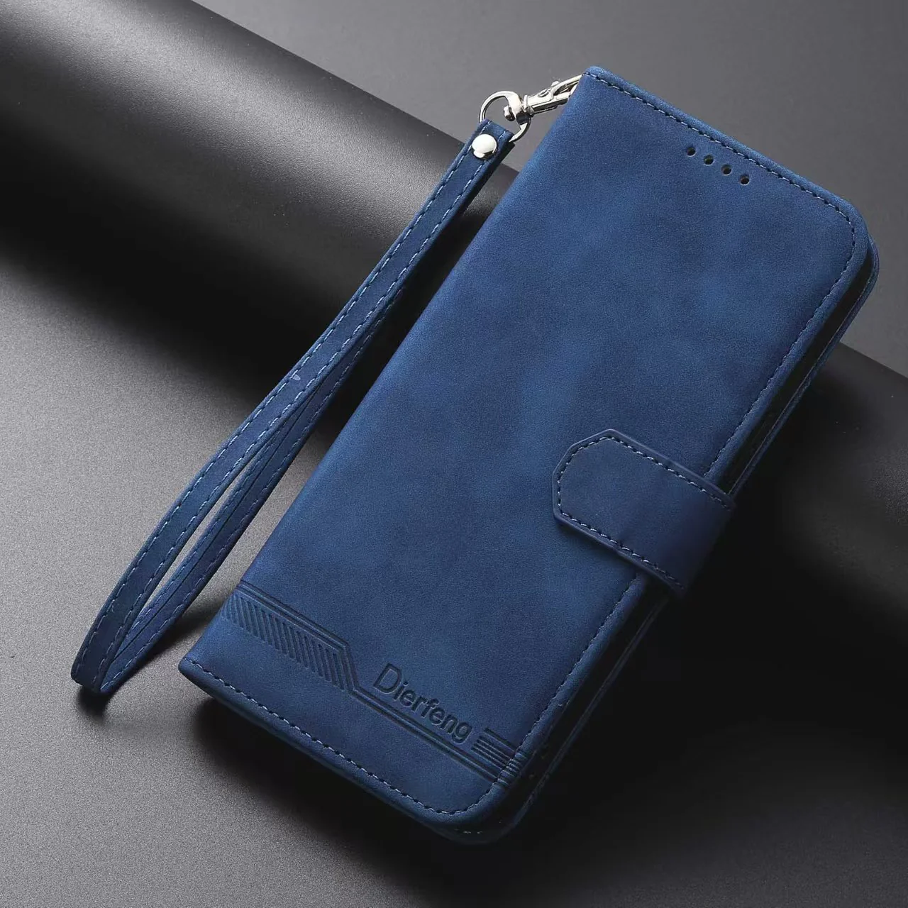 [With Card Slot][With Lanyard] Motorola Moto G22 4G Flip Premium Leather Shockproof Wallet Series Case - Image 11