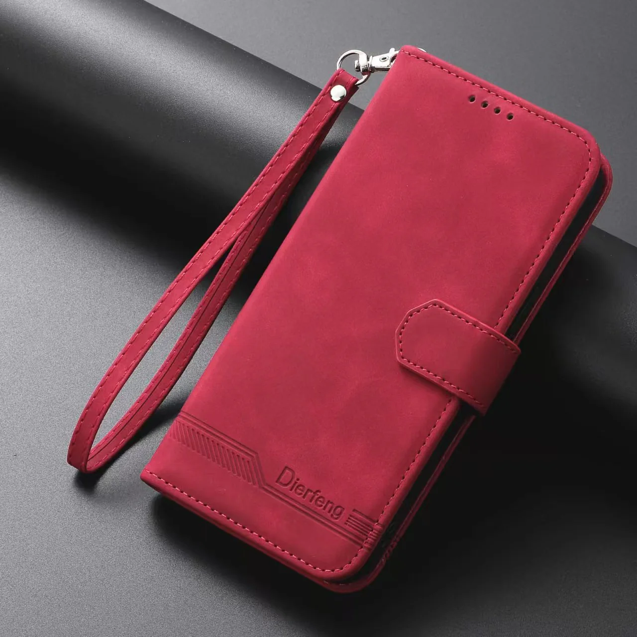 [With Card Slot][With Lanyard] Motorola Moto G22 4G Flip Premium Leather Shockproof Wallet Series Case - Image 7