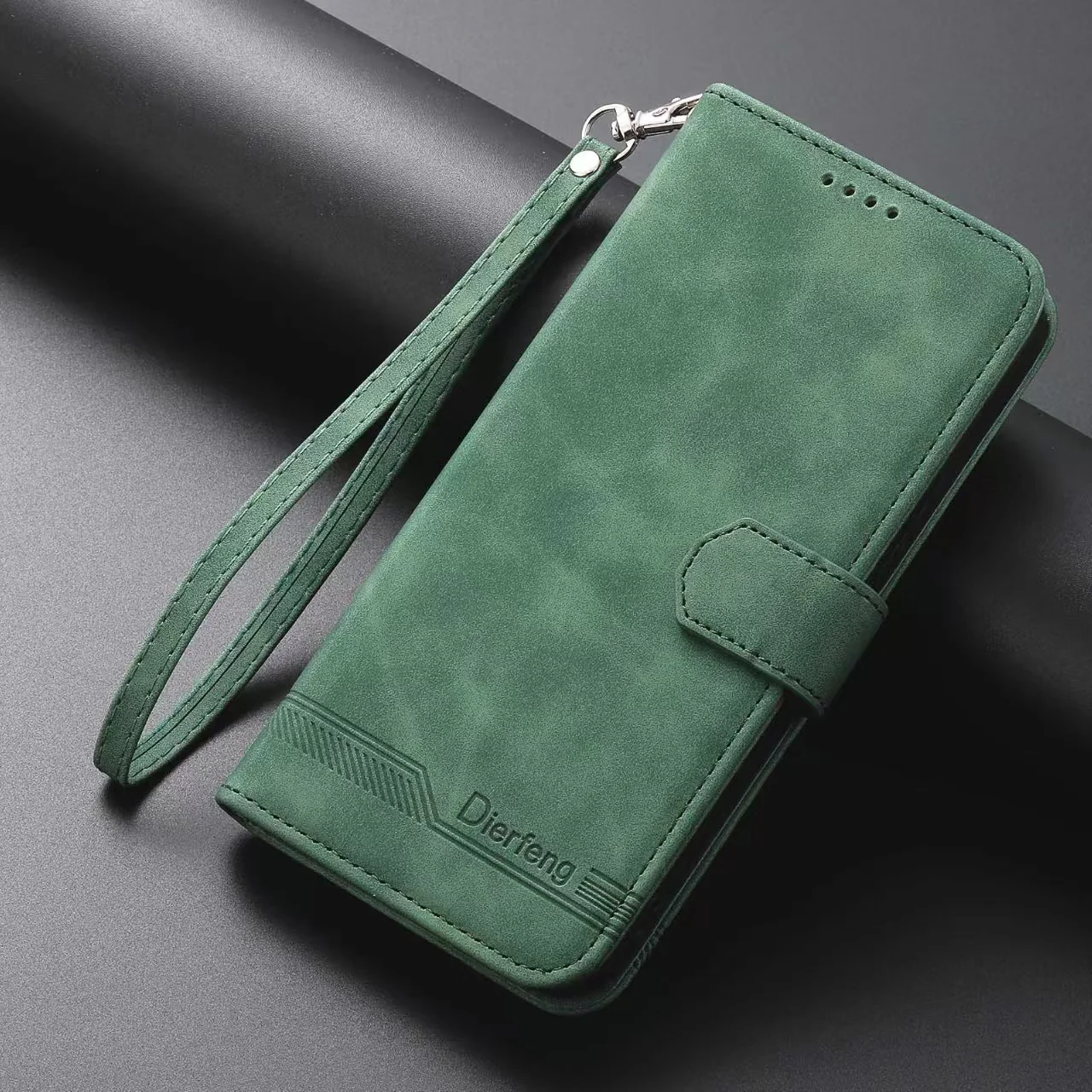 [With Card Slot][With Lanyard] Motorola Moto G22 4G Flip Premium Leather Shockproof Wallet Series Case - Image 9