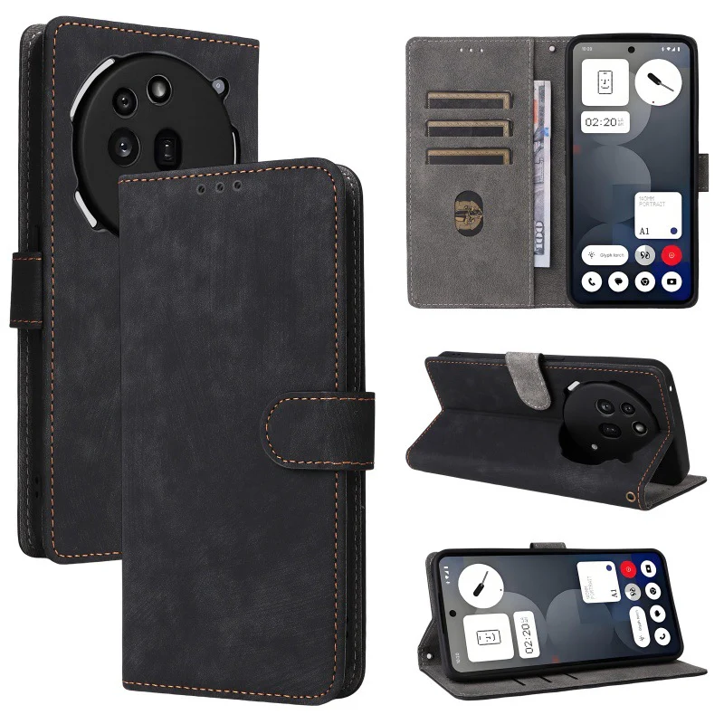 [With Card Slot][With Lanyard] Nothing Phone (3a)/Pro/(3a) Lite - Multi Functional Buckle Flap Wallet Series Case - Image 11