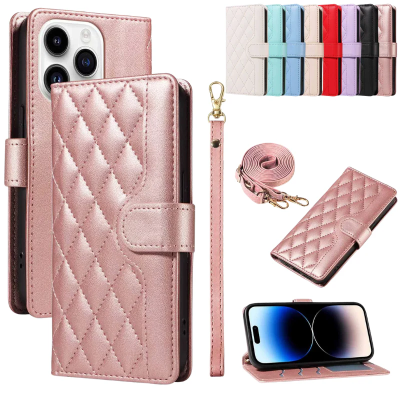 [With Card Slot][With Short Lanyard] Motorola Moto E32/S Minimalist Leather Wallet Series Case - Image 2