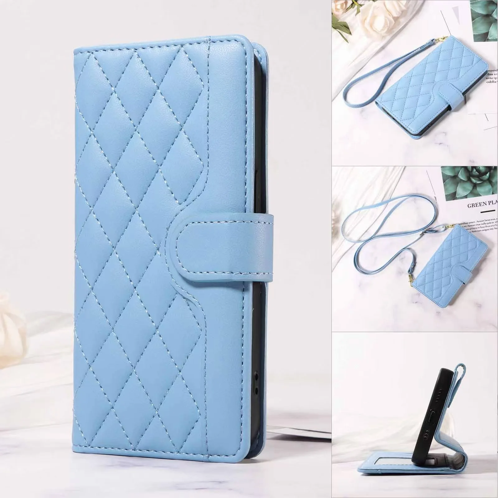 [With Card Slot][With Short Lanyard] Motorola Moto E32/S Minimalist Leather Wallet Series Case - Image 12
