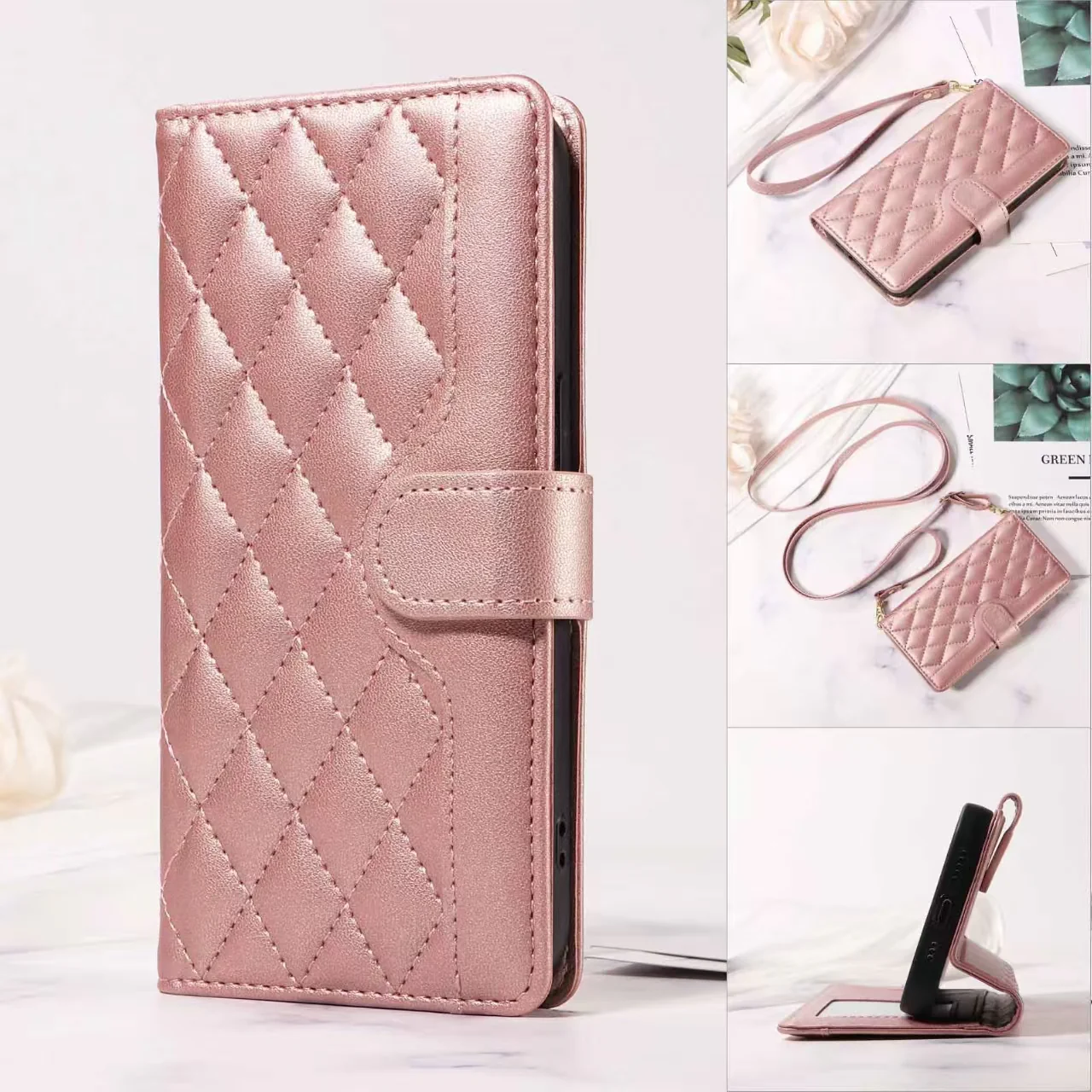 [With Card Slot][With Short Lanyard] Motorola Moto E32/S Minimalist Leather Wallet Series Case - Image 13